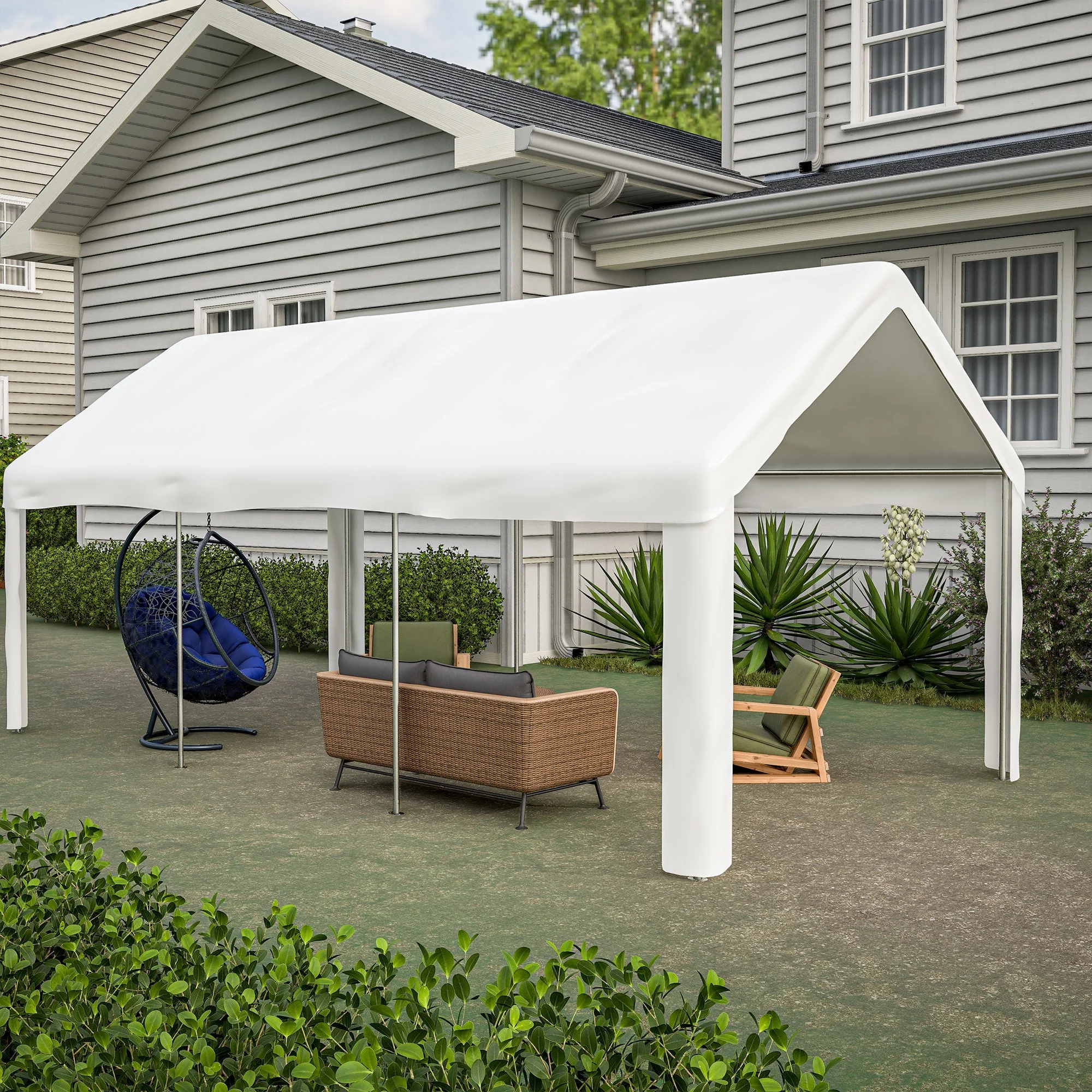 Vehicle Tent Garage 3x6m Double Roller Doors Weatherproof - Image 8