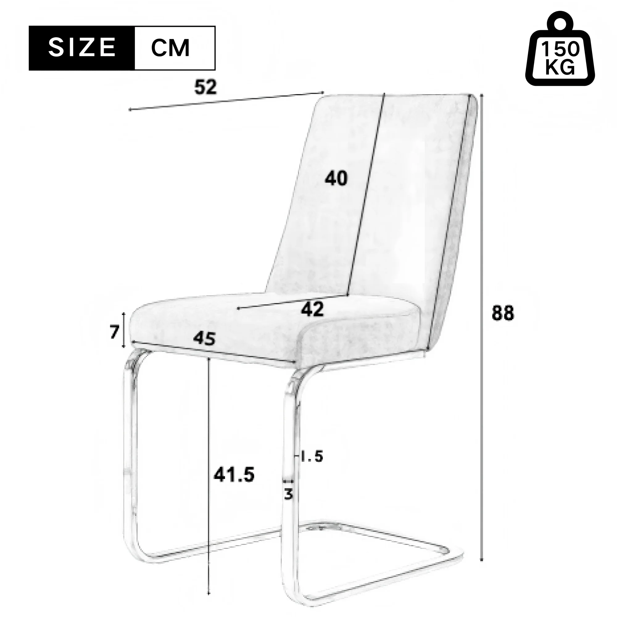 Velvet Dining Chair Set of 4 Diamond Back Luxurious Metal Legs Grey - Image 9