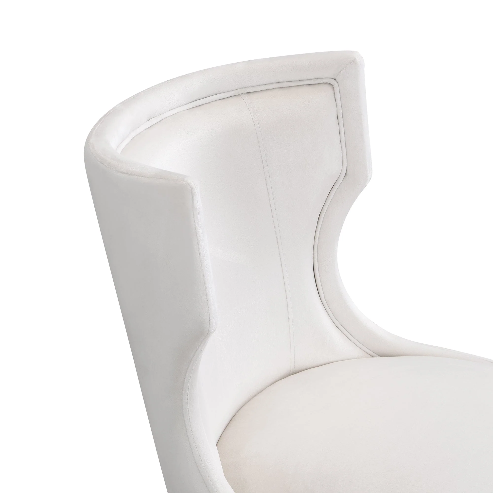 Velvet Dining Chair, Set of 4 with Solid Wood Legs and Thick Cushion, Beige Velvet - Image 9