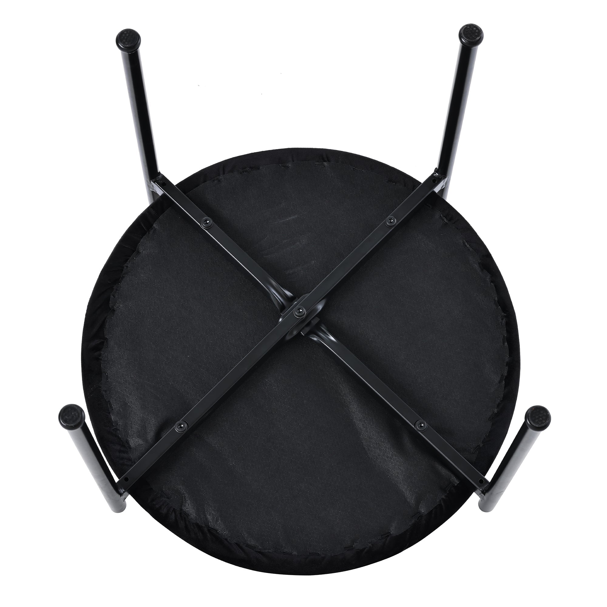 Velvet Dining Chair Set of 6 Modern Rattan Metal Legs Black - Image 10
