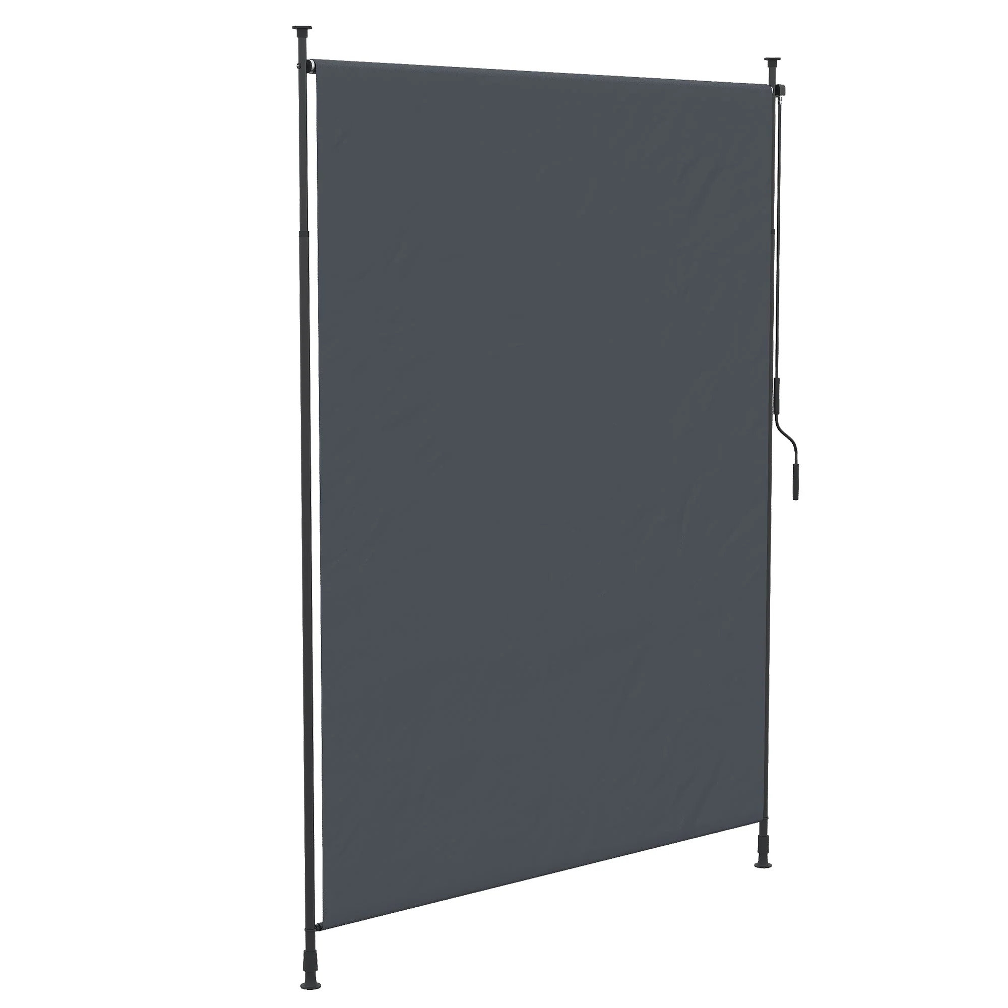 Vertical Awning 200 x 292 cm Retractable Adjustable Sunshade, Grey Aluminum - Image 7