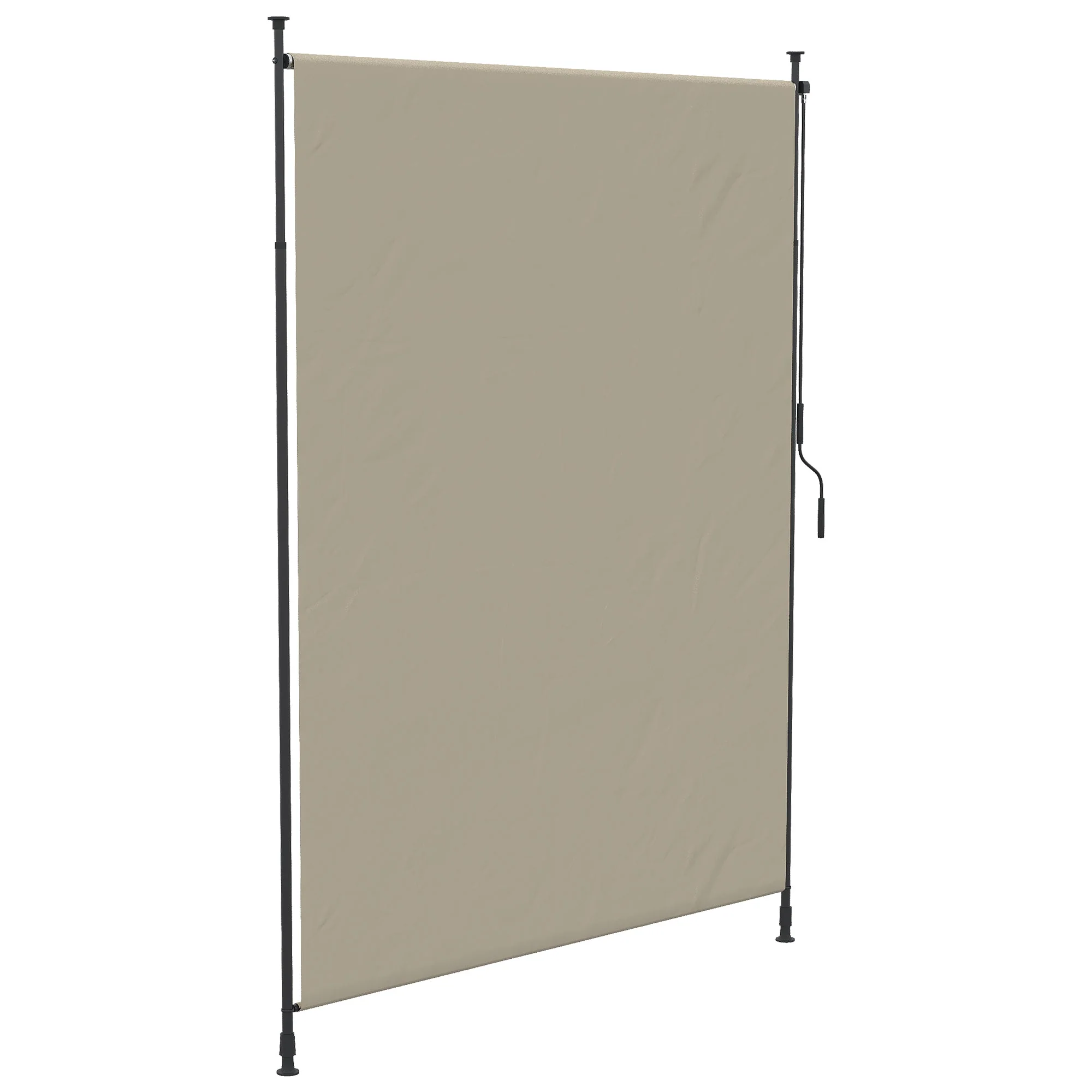 Vertical Awning 200 x 292 cm Retractable Sunshade Windbreak, Aluminum Sand - Image 7