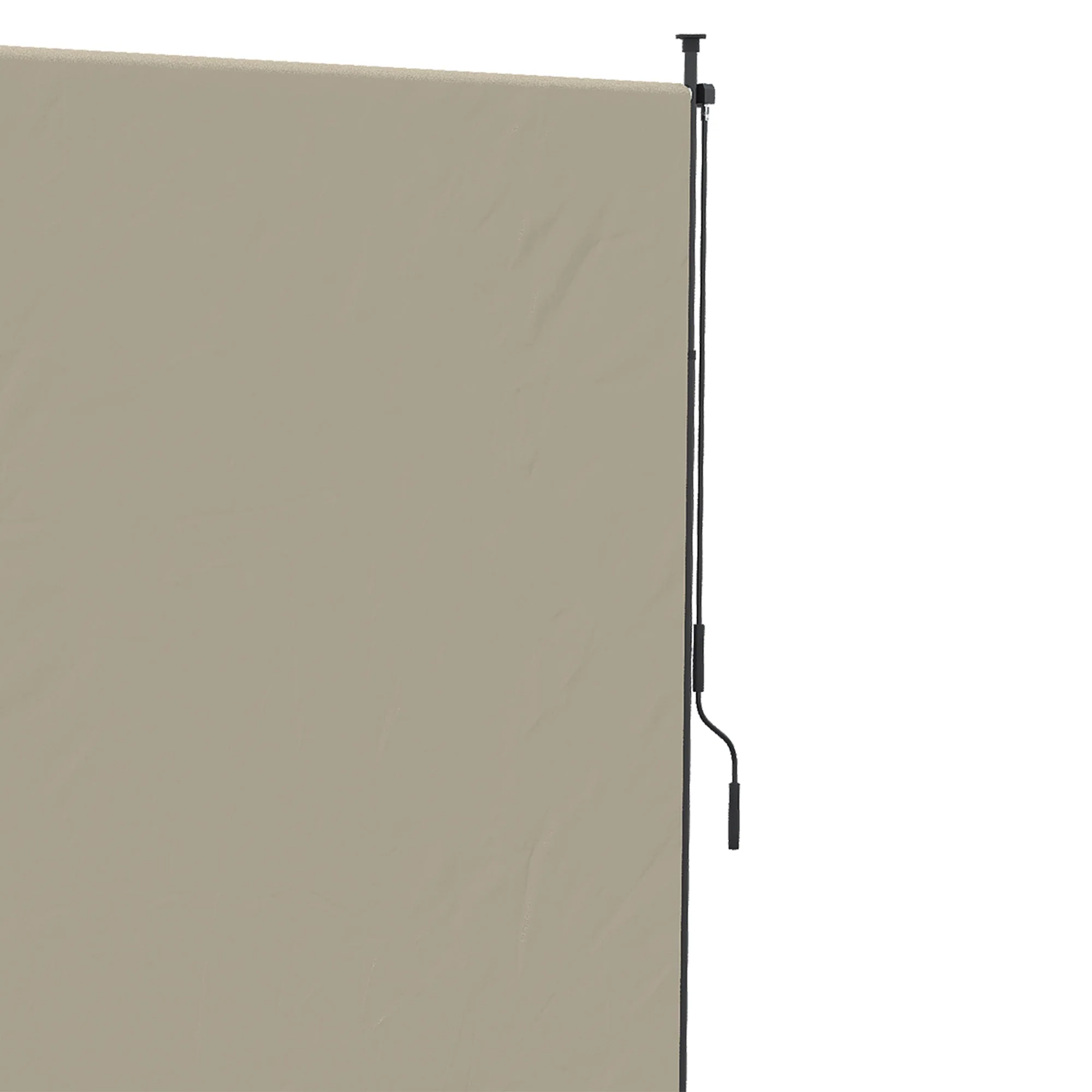 Vertical Awning 200 x 292 cm Retractable Sunshade Windbreak, Aluminum Sand - Image 8
