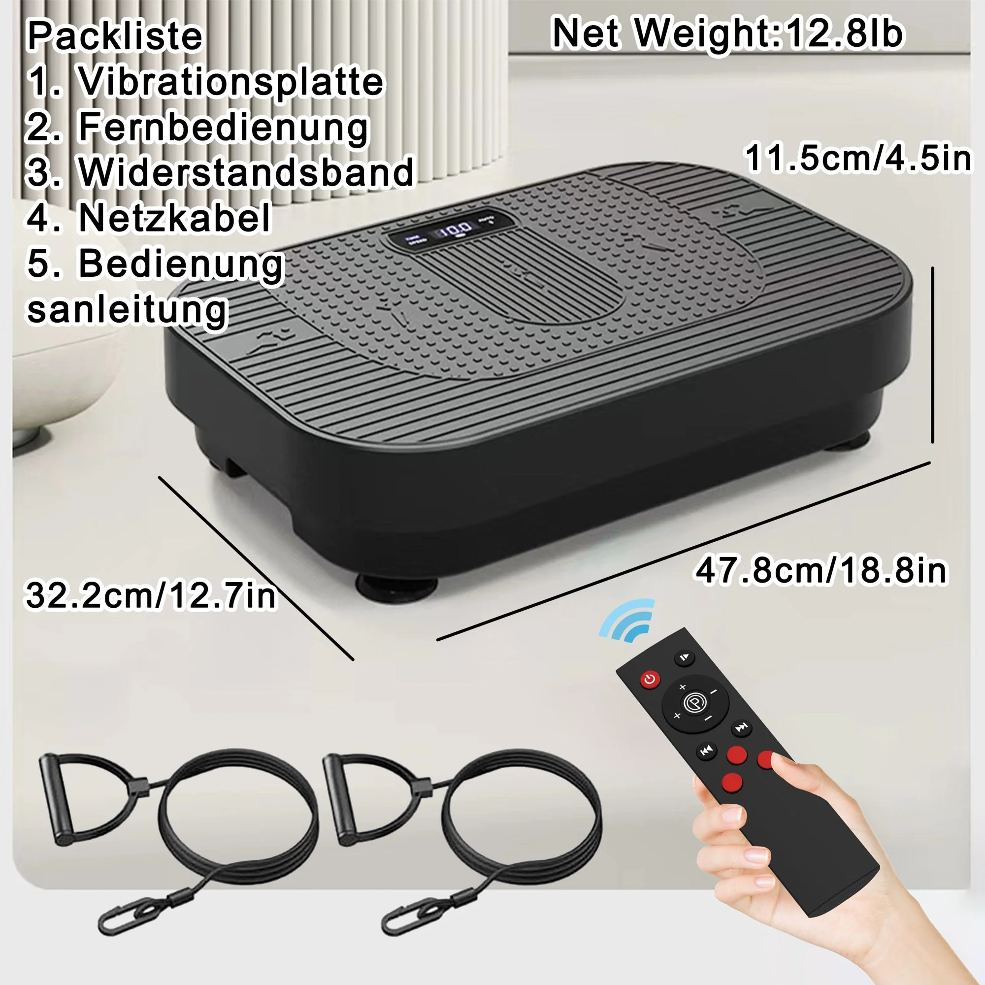 Vibration Plate Full Body Workout Fitness Platform with BT Music, Home Gym Device - Image 8