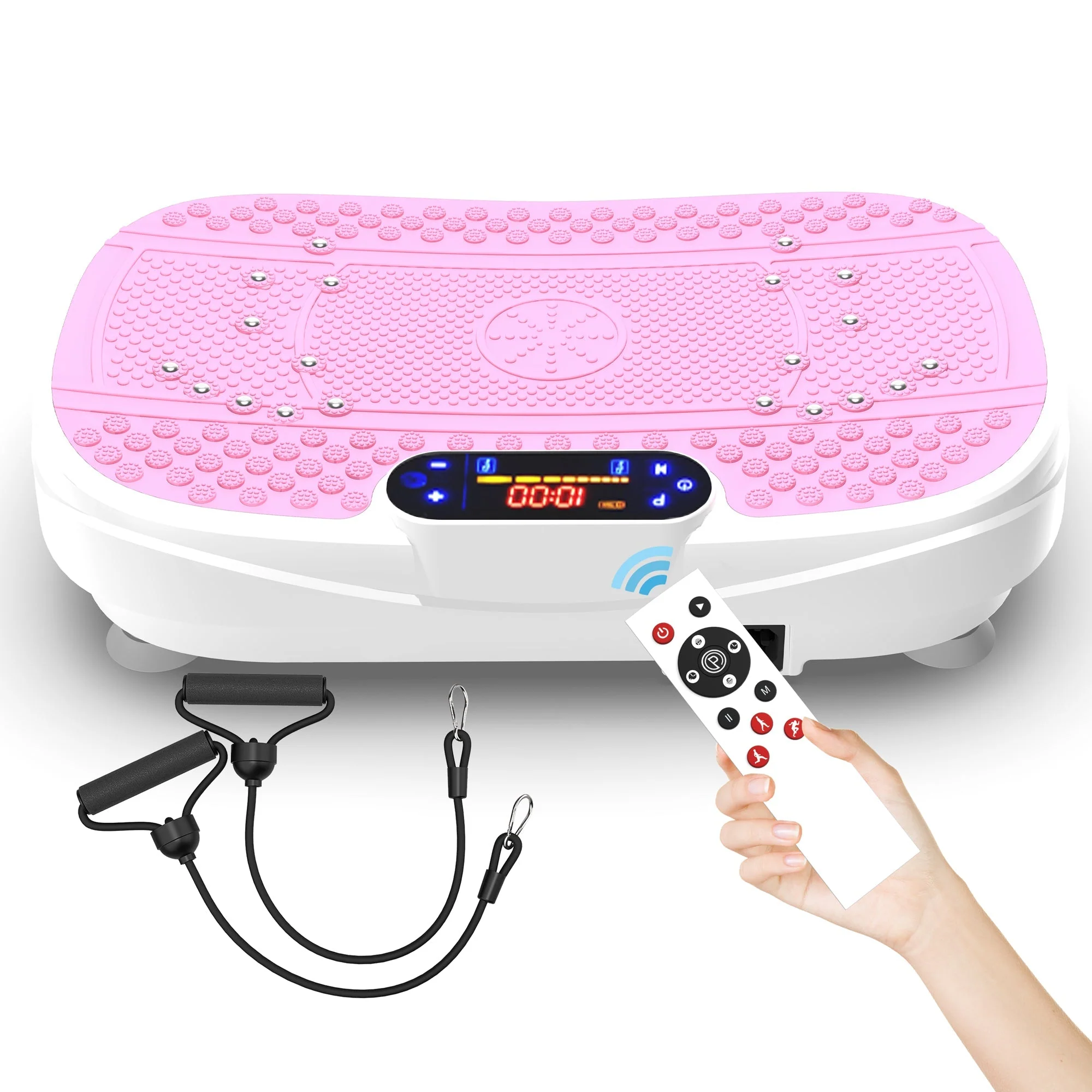 Vibration Plate Trainer Whole Body Fitness Resistance Bands Speed Control - Image 2