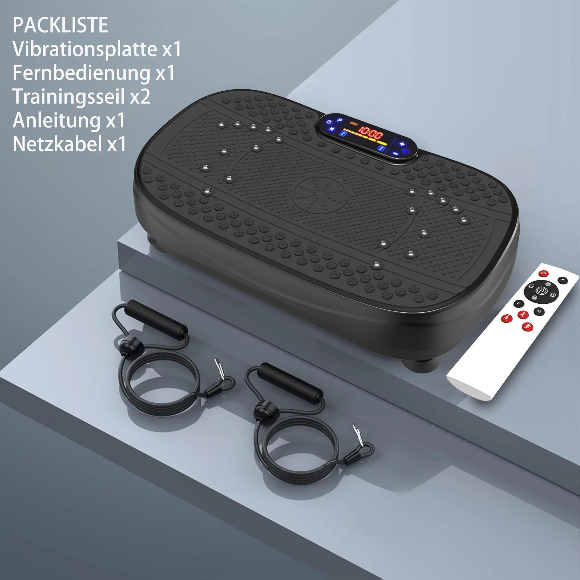 Vibration Plate Training Device with Resistance Bands and Speed Control, Whole Body Fitness Platform - Image 2