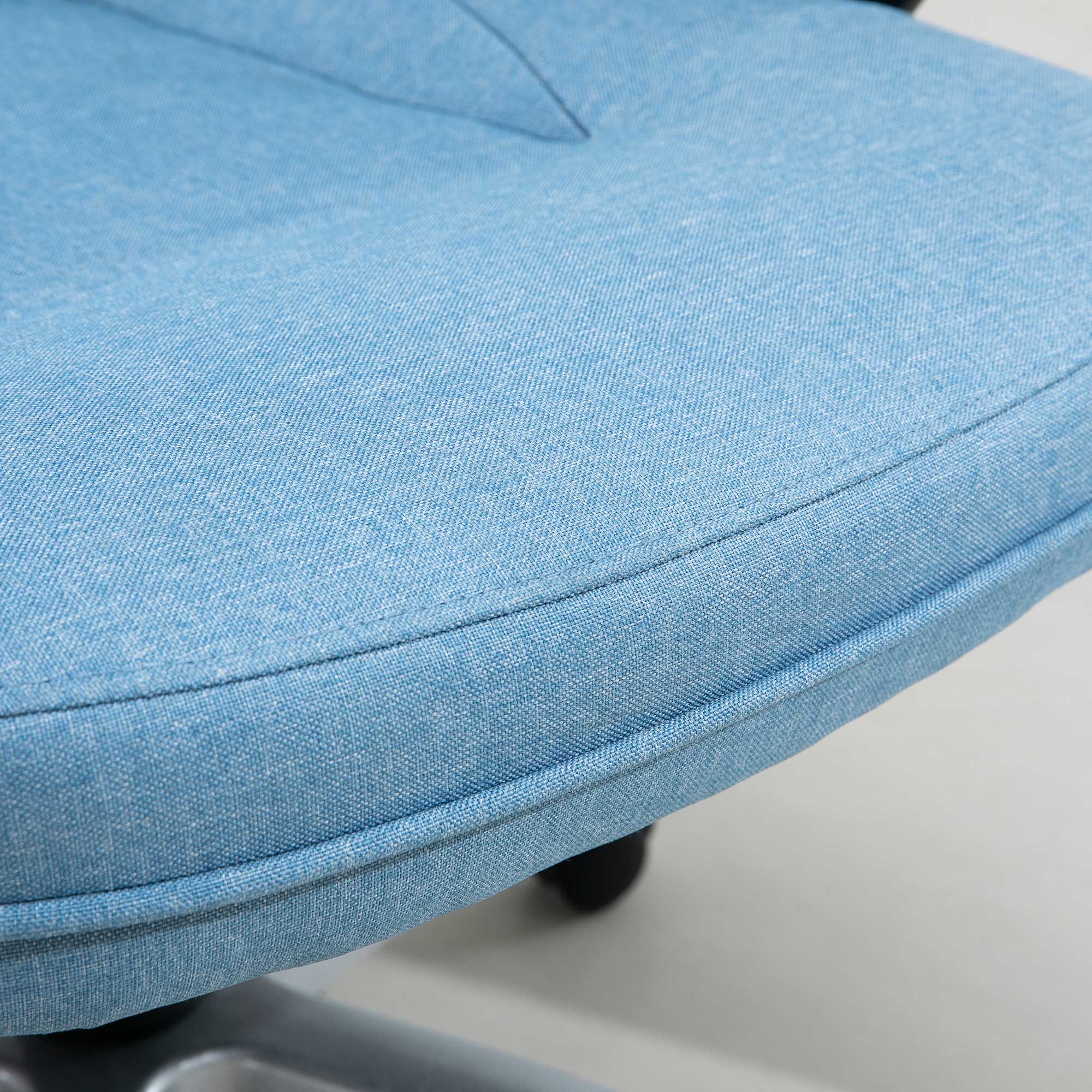 Vinsetto Executive Office Chair Ergonomic Desk Chair Light Blue Linen - Image 8