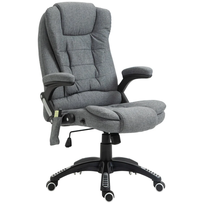 Vinsetto Massage Executive Office Chair, Ergonomic Adjustable, Gray