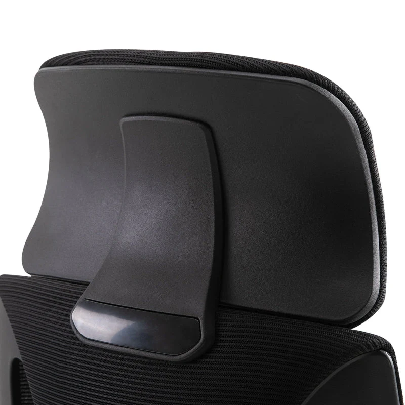 Vinsetto Office Chair, Ergonomic Desk Swivel with Armrests, Headrest, Lumbar, Mesh, Black - Image 7