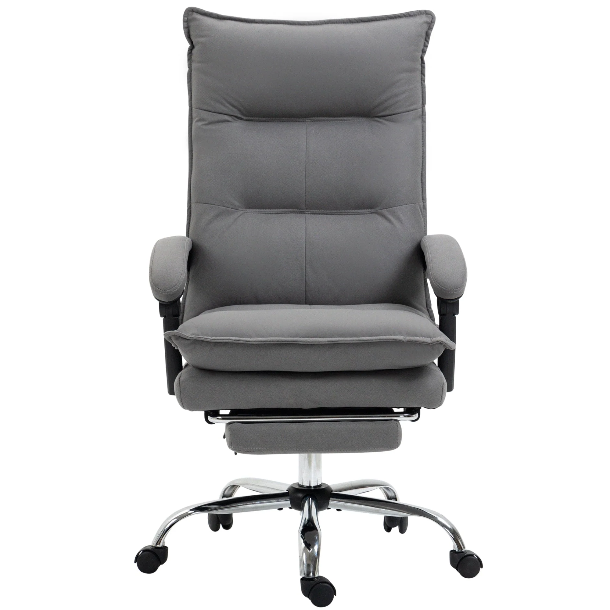 Vinsetto Office Chair, Massage Function, Height-Adjustable, Dark Grey
