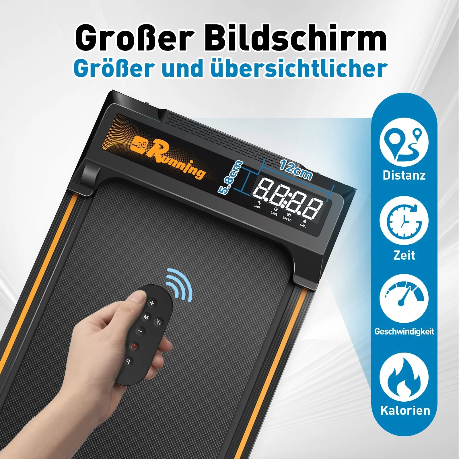 Walking Pad Treadmill - Under Desk Portable Quiet LED Display Remote Control - Image 8