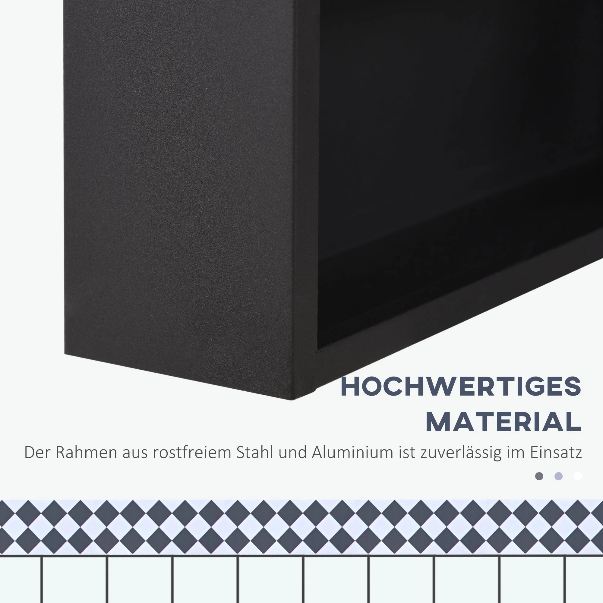 Wall-Mounted Mirror Cabinet, 3 Shelves 40x15x60 cm, Black - Image 6