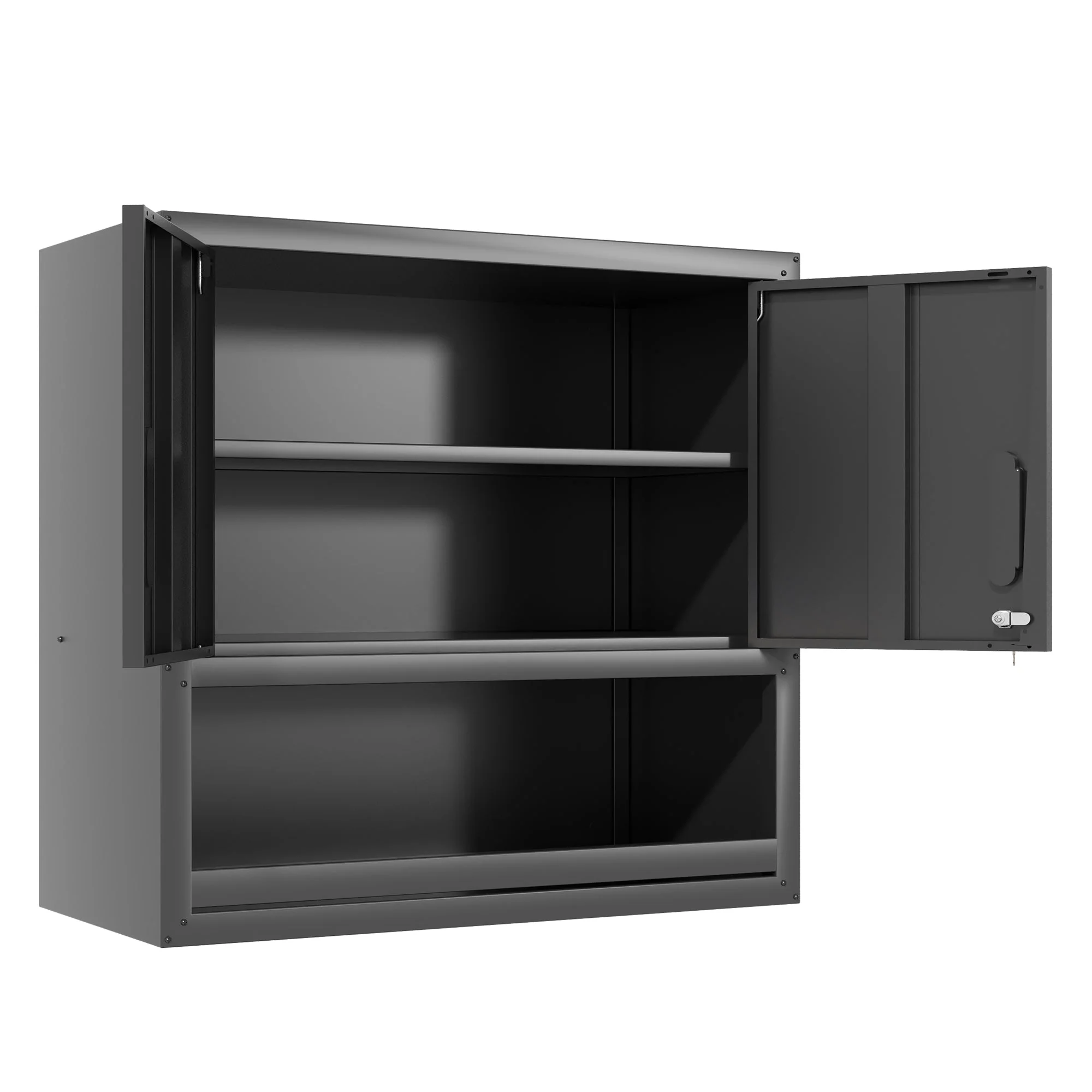 Wall-Mounted Tool Cabinet 77cm High, Locking Door, Adjustable Shelf, Metal - Image 7