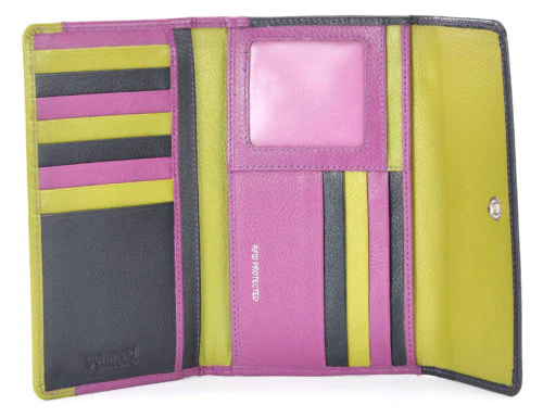Wallet/Purse - Multi 4 Navy/Lime 882