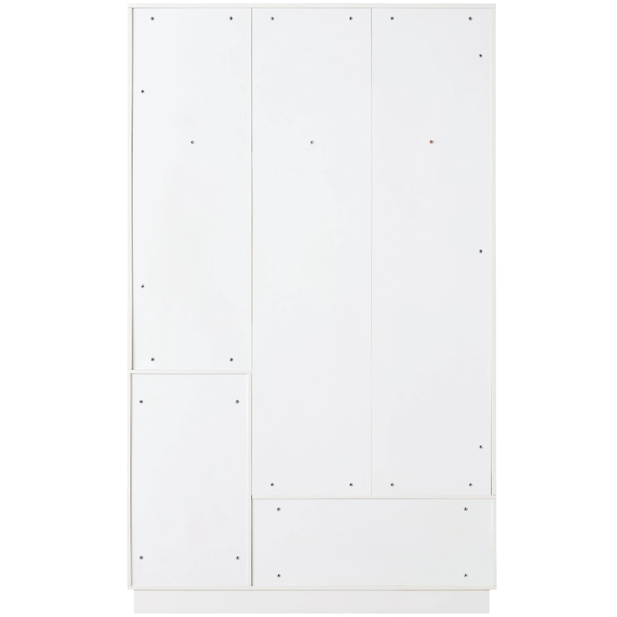 Wardrobe Set with Bench & Shoe Rack, Multifunctional Storage, White - Image 11