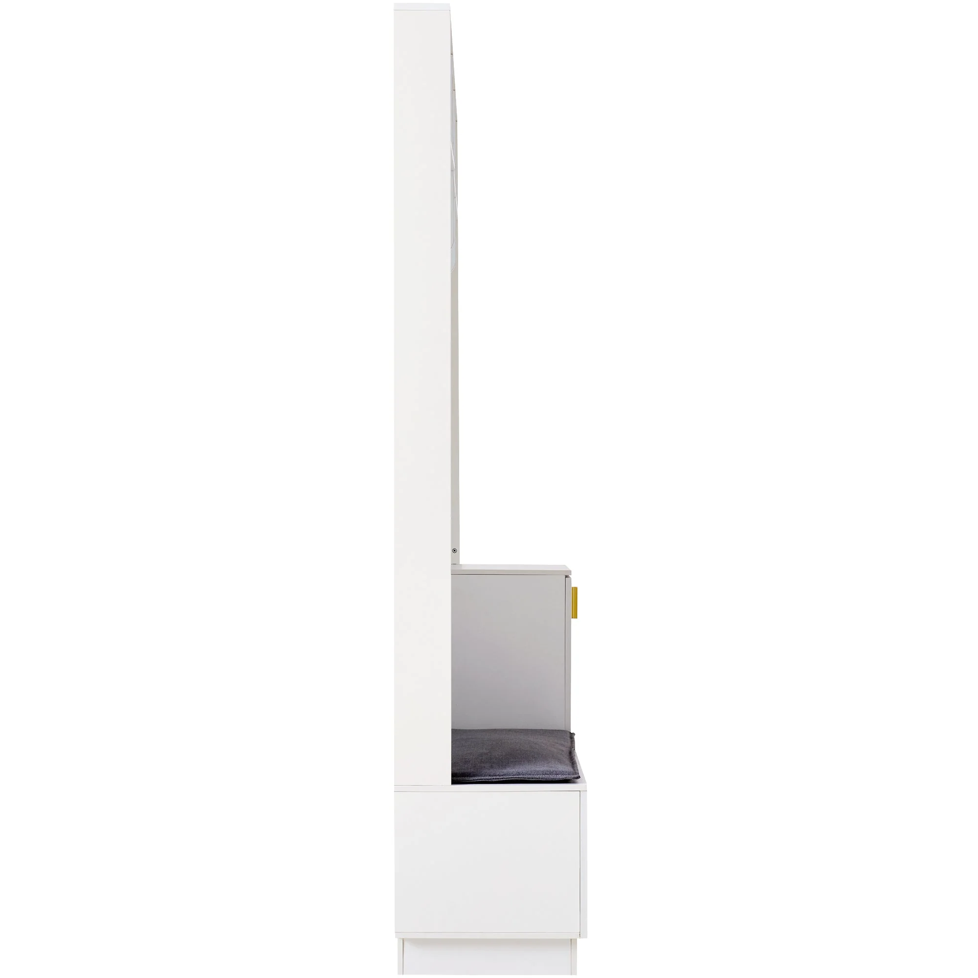 Wardrobe Set with Bench & Shoe Rack, Multifunctional Storage, White - Image 12