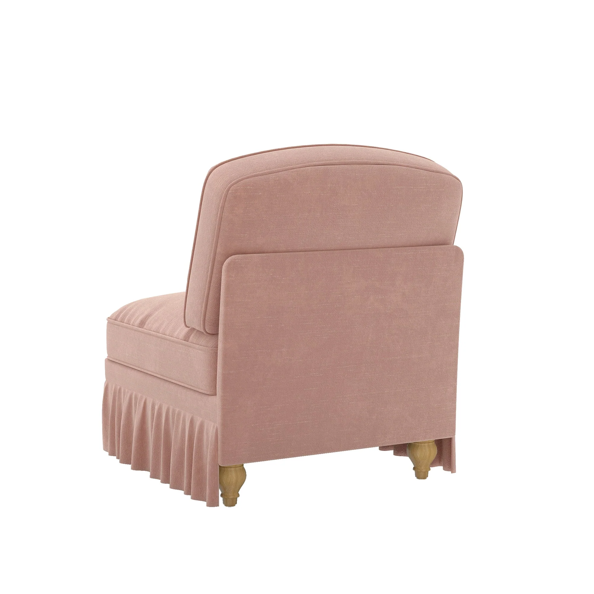 Windsor Armless Sofa with 1 Cushion, Chenille - Pink - Image 8