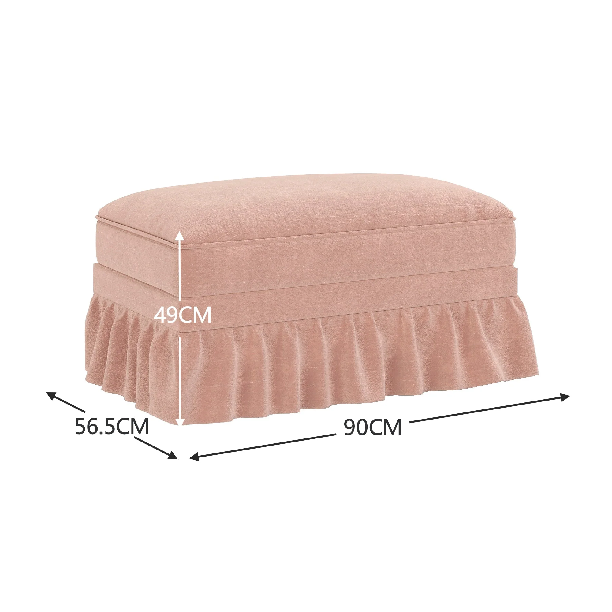 Windsor Stool Chenille - Pink - Image 6